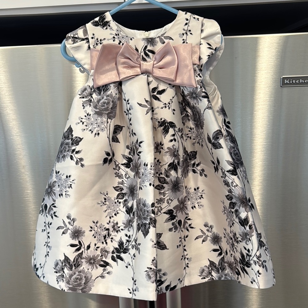Bonnie Baby White Cream Ruffled Tiered A-line Dress